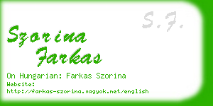 szorina farkas business card
